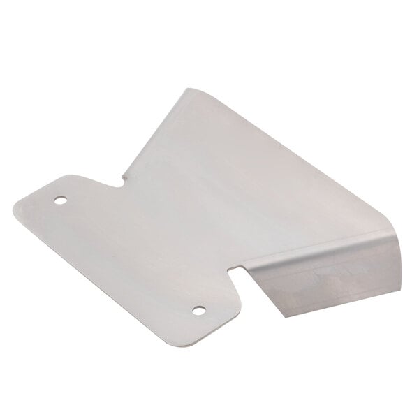 A white metal Manitowoc ice paddle with two holes.