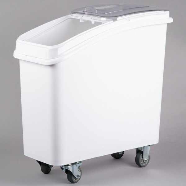 Food Storage Containers Restaurant Food Service Heavy Duty Commercial 21 Gallon Dry Ingredient Storage Bin Clear Lid Casters Passionedu Vn