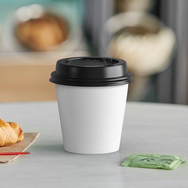 [100 Pack] 8 oz. White Paper Hot Cups, Coffee Cups
