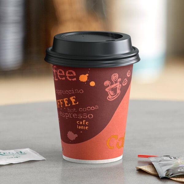 Paper Cup Mockup with Lid (12 oz)