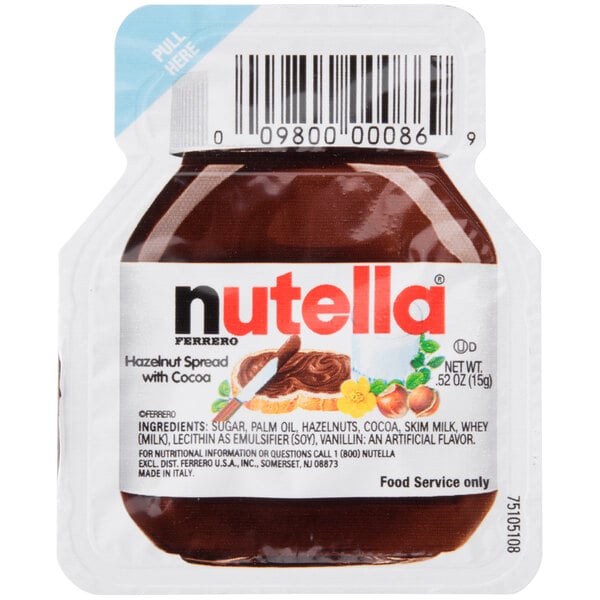 Nutella Hazelnut Spread 52 Oz Portion Control Pack 1 Case