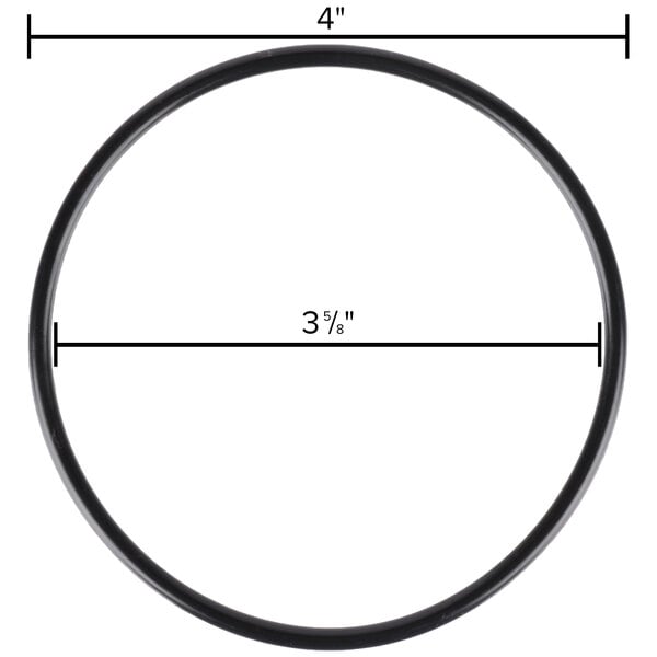 A black C Pure AQUAKING O-Ring with measurements.