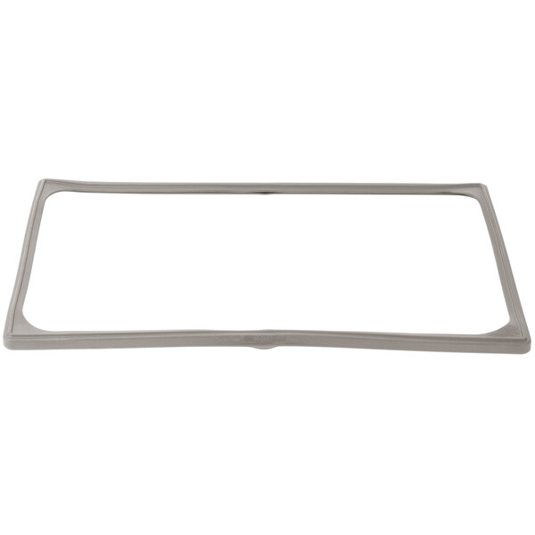 A gray silicone rectangular band.