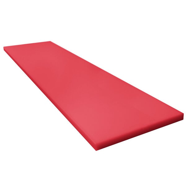 A red rectangular True 910268 equivalent cutting board.