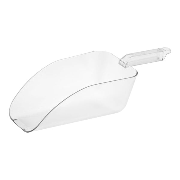 Choice 64 oz. Clear Plastic Utility Scoop