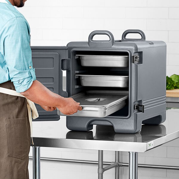 Cambro UPC300615 Ultra Pan Carrier® Charcoal Gray Front Loading 