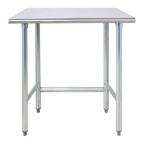 Advance Tabco TAG-303 30" x 36" 16 Gauge Open Base Stainless Steel Commercial Work Table