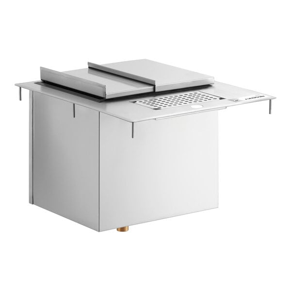 Regency 18" x 21" Stainless Steel Water Station with Ice Bin - 23 lb.