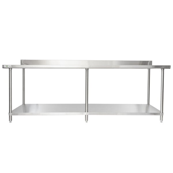 regency 36 x 96 16 gauge stainless steel commercial work table with 4 backsplash and undershelf - Stainless Steel Work Table With Backsplash regency 36 x 96 16 gauge stainless steel commercial work table with 4 backsplash and undershelf - Stainless Steel Work Table With Backsplash