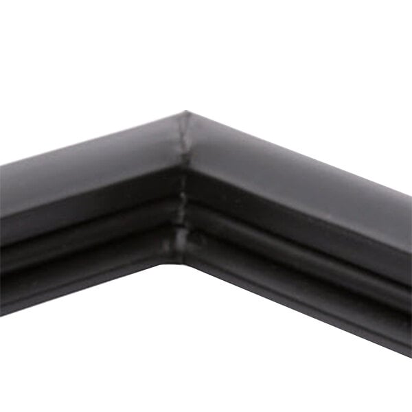 A close-up of a black Beverage-Air magnetic door gasket.