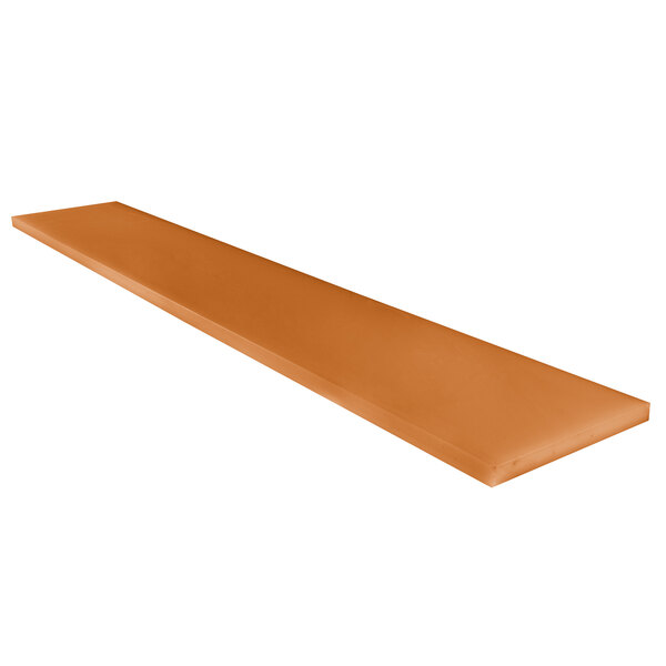 A Beverage-Air composite cutting board, 36" x 10" rectangular and orange.