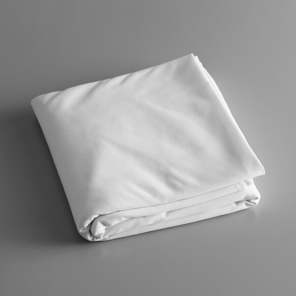 Intedge 90 Round White Hemmed Poly, 90 Round White Paper Tablecloths