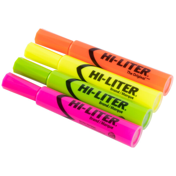 A package of Avery fluorescent colored Hi-Liters.