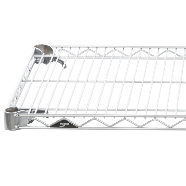 A chrome Metro Super Erecta wire shelf.