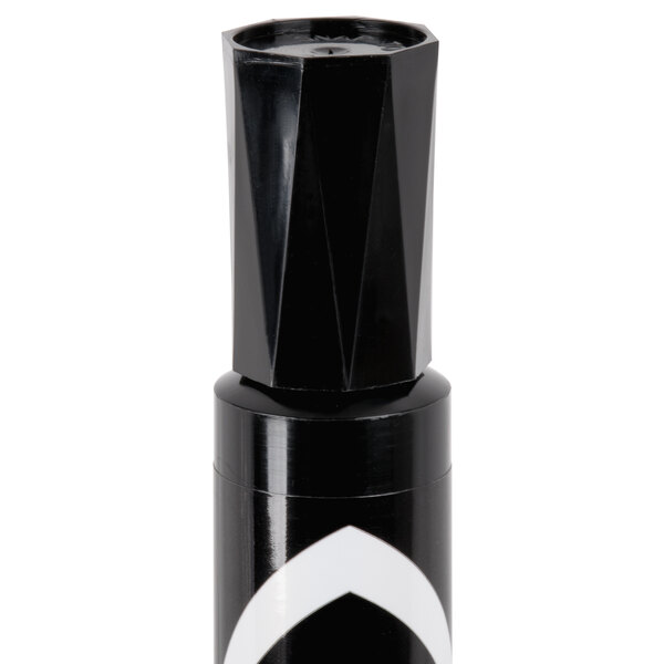 A black and white package with a white design for Avery Marks-A-Lot Jumbo Black Desk Style Permanent Markers.