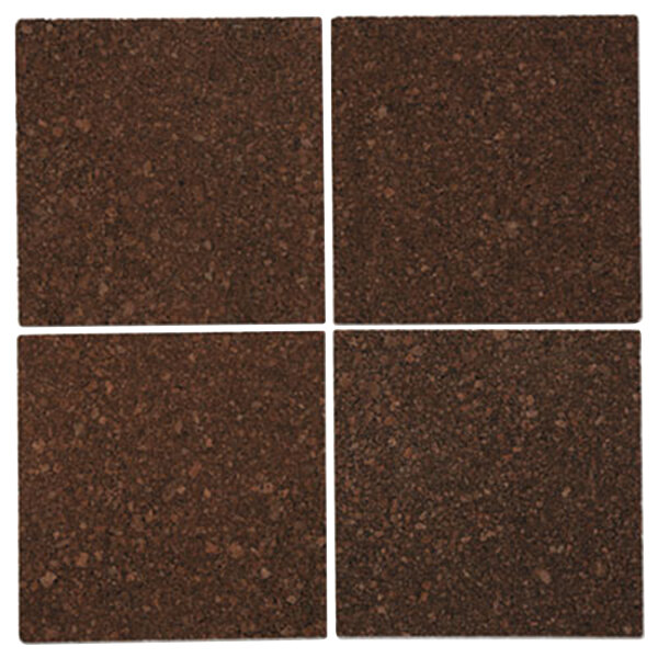 Universal UNV43403 12" Square Dark Brown Cork Tile Panel - 4/Pack