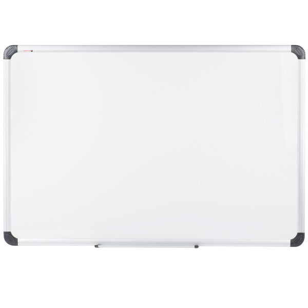 A white board with a white border.