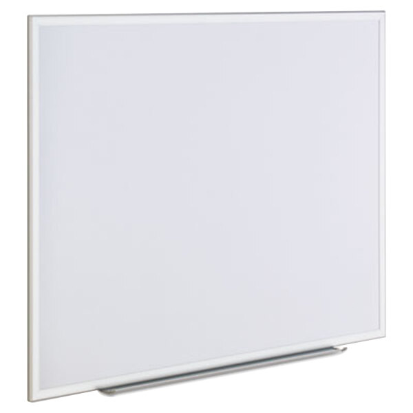 Universal UNV44636 48" x 36" Deluxe White Melamine Dry Erase Board with