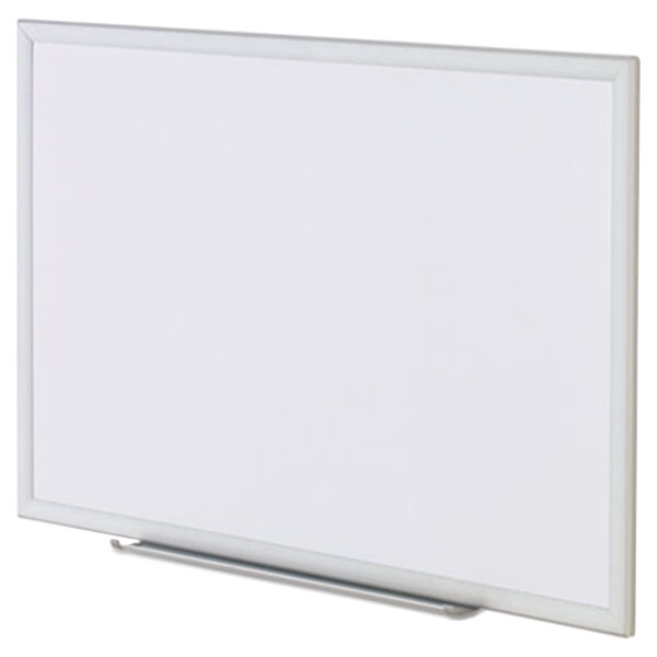 Universal UNV44624 36" x 24" Deluxe White Melamine Dry Erase Board with
