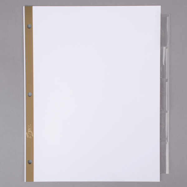 Avery 11122 Big Tab White Paper 5Tab Clear Insertable Dividers