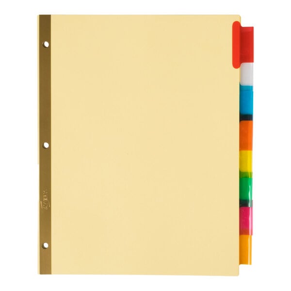 Avery® 11111 Big Tab Buff Paper 8-Tab Multi-Color Insertable Dividers