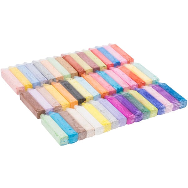 A group of Crayola Washable Sidewalk Chalk in assorted bright colors.
