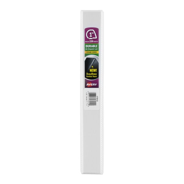 Avery® 17012 White Durable View Binder with 1" Slant Rings