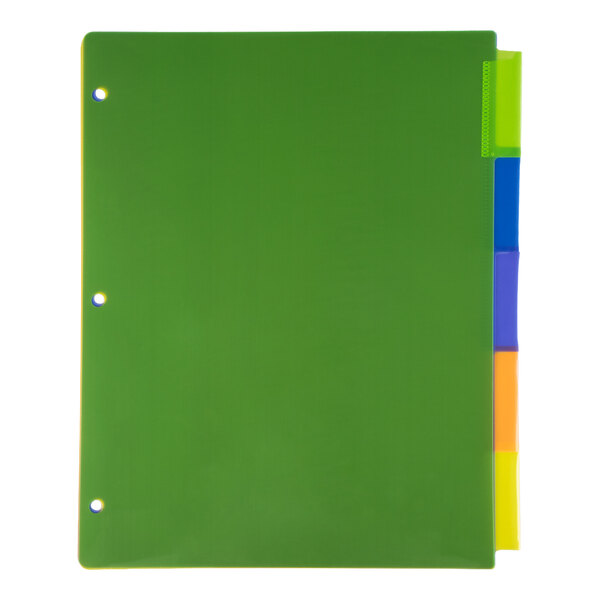 Avery® 11900 Big Tab 5-Tab Insertable Multi-Color Plastic Dividers