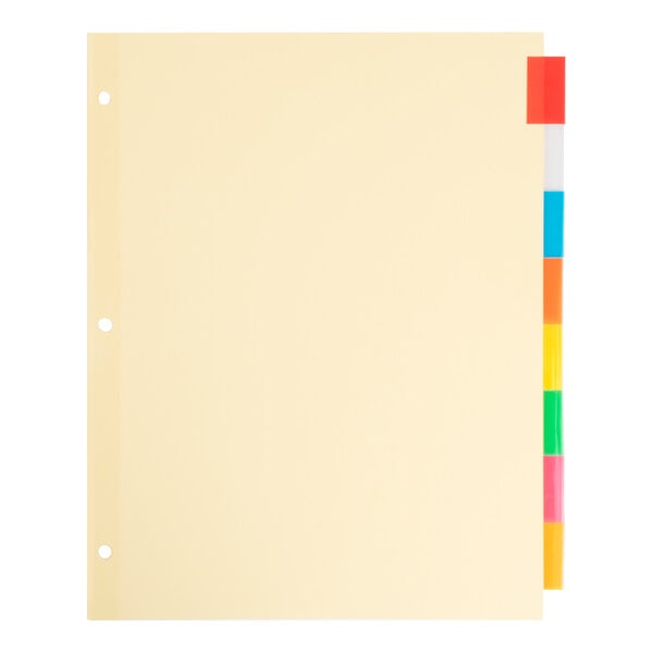 Avery® Office Essentials 11467 8-Tab Multi-Color Insertable Tab Dividers