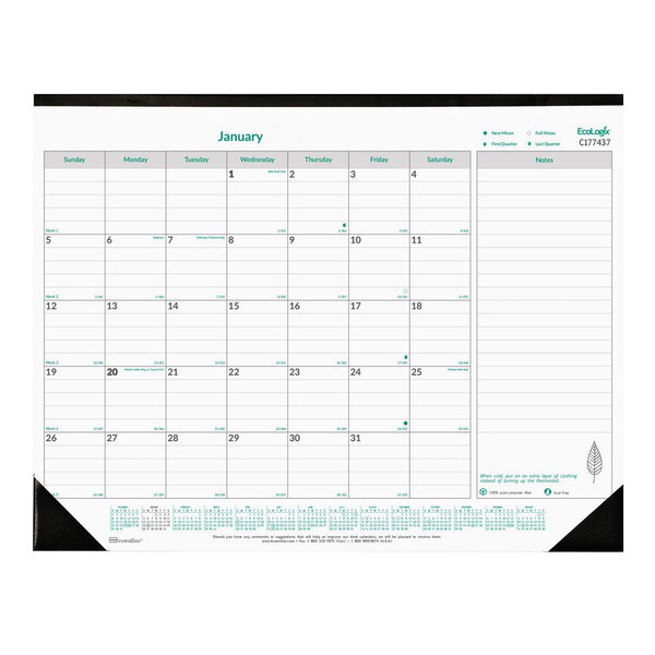 Office Supplies Large Monthly Pages Runs 22 X 17 Desk Calendar 2020
