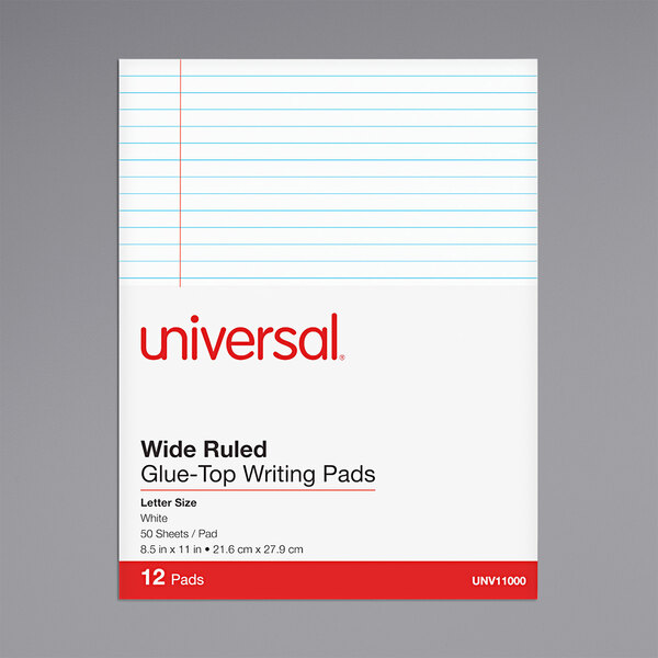 A white paper with red writing pads.