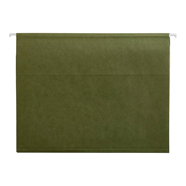 A green UNV14115 hanging file folder.
