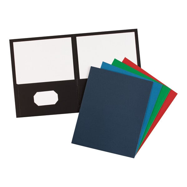 Avery 2-pocket paper folders in assorted colors.