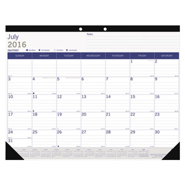 Blueline Ca177227 22 X 17 White Monthly Academic July 2018 Blueline Ca177227 22 X 17 White Monthly Academic July 2018 Desk Pad Calendar