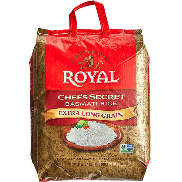 Royal Chef's Secret Extra Long Basmati Rice 20 lb.