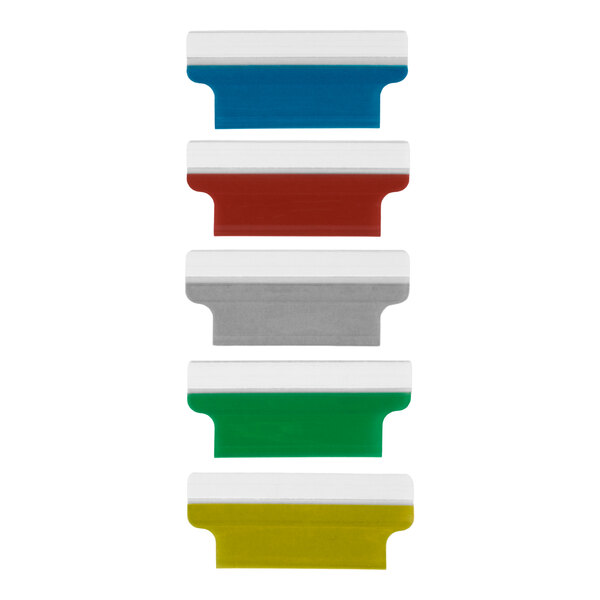 Avery® 16228 1 1/2" Assorted Color Plastic Index Tabs with Printable Inserts - 25/Pack