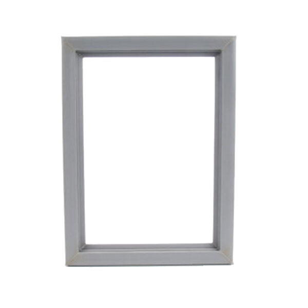 A white rectangular object with a grey background.