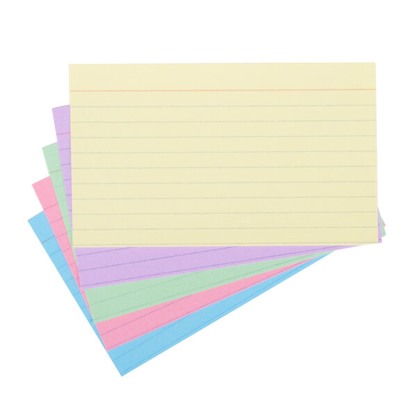 3 x 5 100 Per Pack New Canary Ruled Color Index Cards