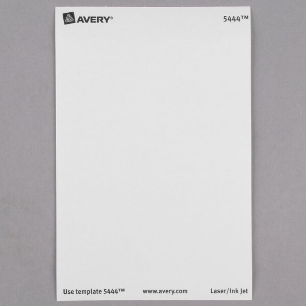 Avery 5444 2 X 4 White Rectangular Removable Write On Printable 