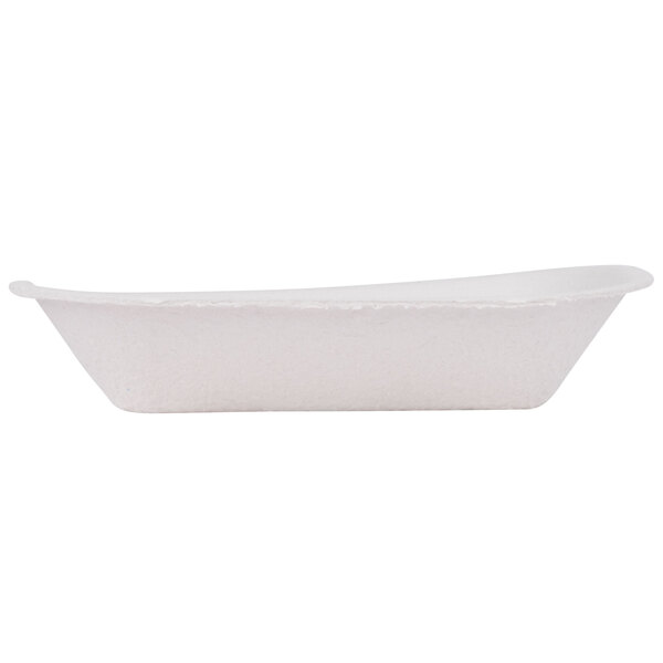 A white Huhtamaki Chinet paper food tray.