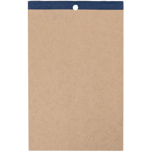 A brown and blue rectangular Rediform Purchase Order book with white paper inside.