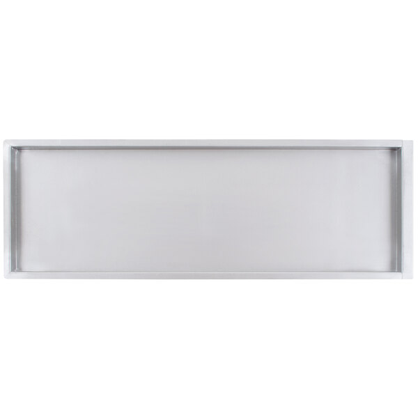 A rectangular white Avantco grease tray.