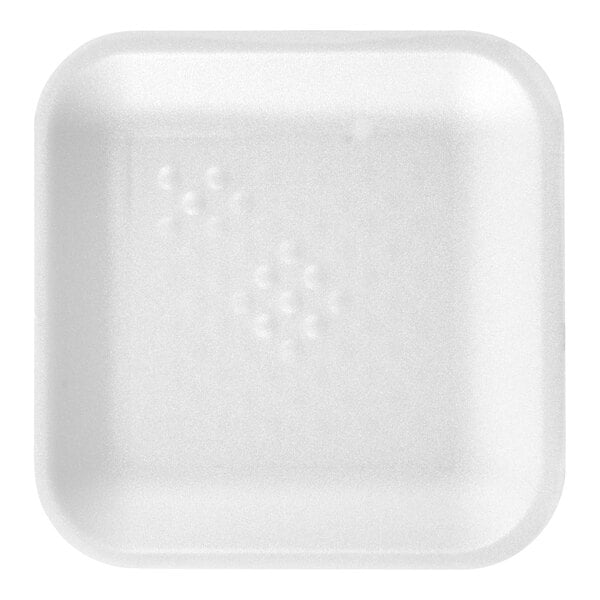 CKF 88101 (#1S) White Foam Meat Tray 5 1/4" x 5 1/4" x 1/2" - 1,000/Case