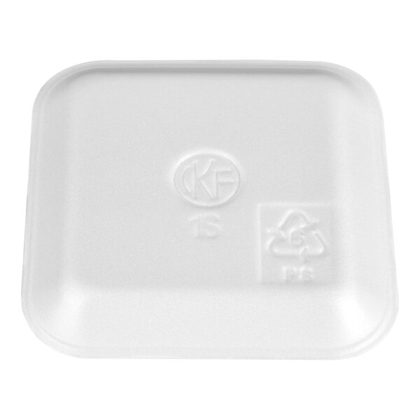 CKF 88101 (#1S) White Foam Meat Tray 5 1/4" x 5 1/4" x 1/2" - 1,000/Case