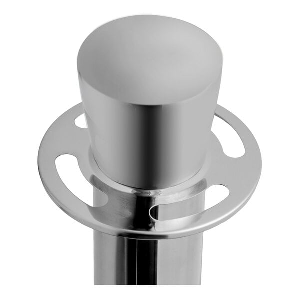 Lancaster Table & Seating Stainless Steel 40" Crown Top Rope-Style Crowd Control/ Guidance Stanchion
