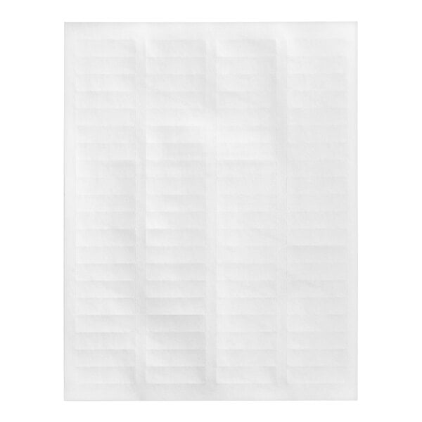 A white paper with a grid of squares.