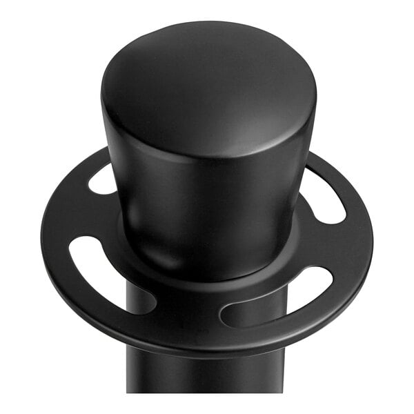 Lancaster Table & Seating Black 40" Crown Top Rope-Style Crowd Control / Guidance Stanchion