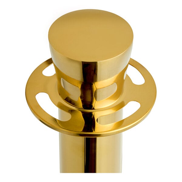 Lancaster Table & Seating Gold 40" Rope-Style Crowd Control / Guidance Stanchion