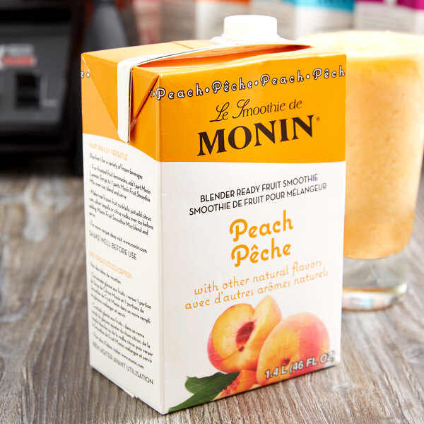 Monin 46 Oz. Peach Fruit Smoothie Mix