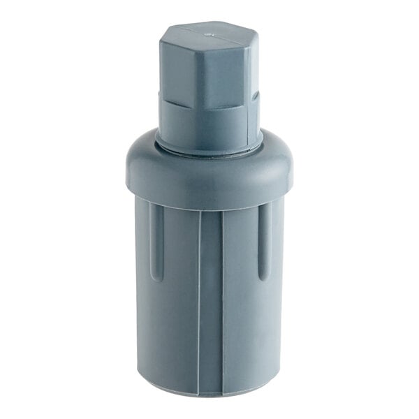 A grey plastic Regency bullet foot with a cap.